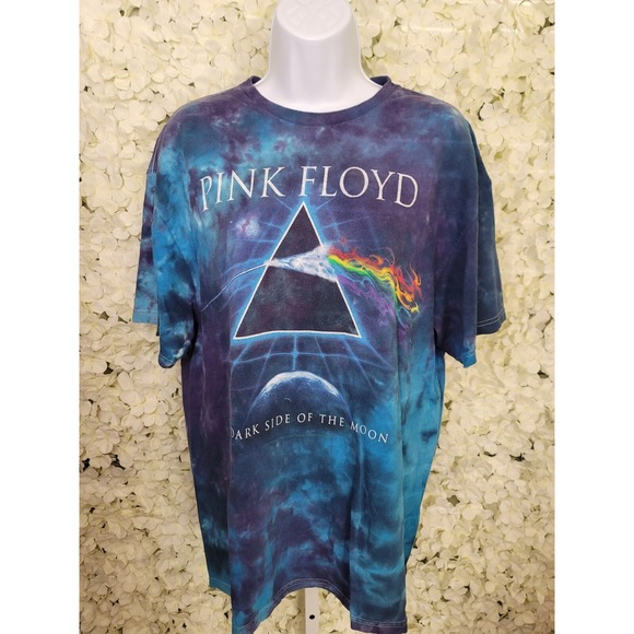 Pink Floyd 2012 Dark Side Of The Moon Unisex Tyedye T Shirt Size LG Purple/ Blue - Picture 1 of 7